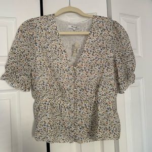 Madewell flowered blouse